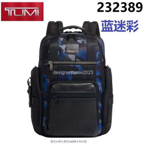 Pack Tumiis LL2V Handbag Mens Back Computer Bookbag Books Luxury 232389 Sacs de créateurs Alpha Bravo Travel Ballitics Nylon Bus à dos