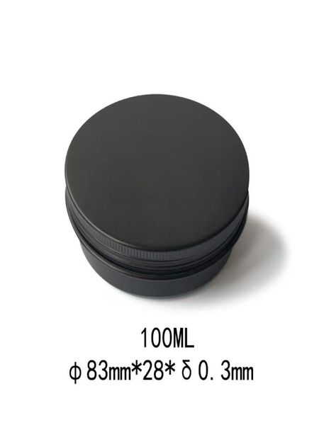 Bouteilles d'emballage 100g rouge noir vide en aluminium peut conteneur de stockage en métal pots d'étain avec doublures intérieures pour bobine de coton et bougie 7114896