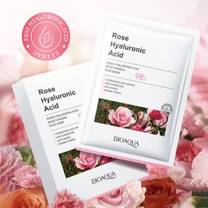 Masque rose emballé Masque Bioaoua Hydrate et hydrate les soins en gros de la peau nourrissante nourrissante à long terme et douce