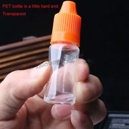 Embalaje de botellas cuentagotas de plástico PET de 10 ml con punta para gotas para los ojos tapa a prueba de niños 3000 unids/lote