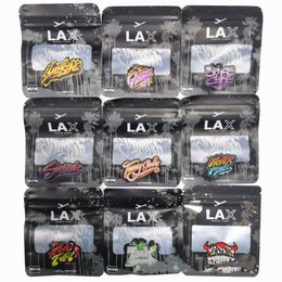 Verpakkingszak 3,5 g LAX laxpacks hersluitbare eetbare kruidenritssluiting Droge retail Lege verpakking bloem Mylar-zakkenpakket