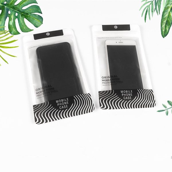Sac d'emballage étui de téléphone sac d'emballage sac zippé pour iPhone 11 XS Max 7 Plus plastique PVC pour Samsung Note 10 dos Coqua