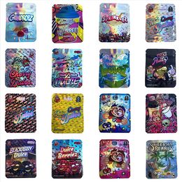 Sac d'emballage sacs en plastique mylar emballage packs de fermeture à glissière refermables stand up pochet aigre dulce cerise skeechy perles en gros