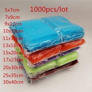 Verpackungsbeutel, 11 Größen, 1000 Stück, Organza-Geschenkbeutel, Weihnachten, Hochzeit, Party, Geschenkbeutel, Organza-Kordelzug, Schmuckverpackung, Beutel, Beutel, 22 Farben, 230710