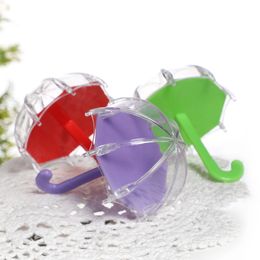 Verpakking Zakken 6 Stuks Mini Paraplu Vorm Snoep Doos Multicolor Snoep Zak Geschenkdoos Verpakking Plastic Bruiloft Verjaardag Kerstfeest Baby Shower 230710