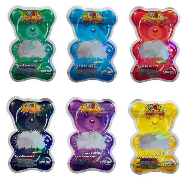 Special shaped Bears Bags 500mg Bag Worms Cubes Packaging Mylar bagss round shapeds bagss TRUFFLEZ Wholesale