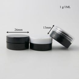 bouteilles d'emballage 500 pots en plastique minuscules de 1G, pots de crème de 1 g, petits récipients cosmétiques d'échantillon de 1 ml