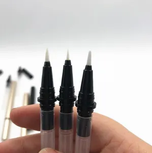 Verpakkingsflessen goud lege cosmetische eyeliner verpakking buis wimpers groei vloeistof opslag fles klassieke zwarte pen met mengbal 100 stcs