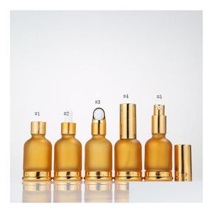 Bouteilles d'emballage en gros 30 ml flacon d'huile essentielle en verre cosmétique sérum lotion pompe atomiseur flacon pulvérisateur compte-gouttes livraison rapide dhrrx