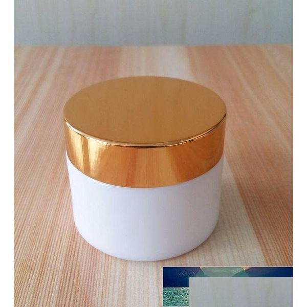 Bouteilles d'emballage Jar de crème en verre blanc exquis