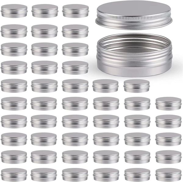 Cajas de embalaje Latas redondas de aluminio Caja de cosméticos con tapa Latas de metal Contenedores de velas para alimentos Tapas de rosca para manualidades Almacenamiento de alimentos