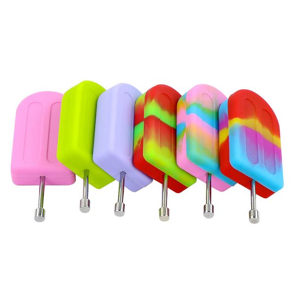 Boîtes d'emballage Conteneurs en forme de bonbons à la glace en silicone style unique stockage de conteneurs fumée antiadhésive