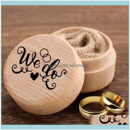 Verpakking Display Sieraden Trouwring Doos Wo Do Letter Romantic Pronial Forest Style Sieraden Holder Geschenken voor Engagement Decorati