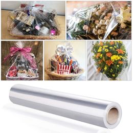 Papier d'emballage clair cellophane rouleau d'emballage épaissir transparent long film emballages cadeaux pour fleurs artisanat bouquet panier emballage papier d'emballage 230617