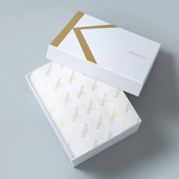 Papel de embalaje personalizado diseño inglés Flor de papel tisú ropa zapatos embalaje de regalo papel de envolver artesanal 231127