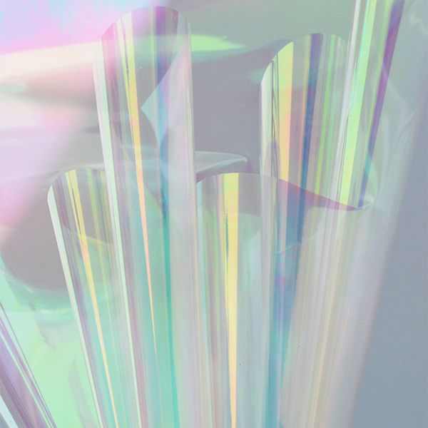 Papel de embalaje Manualidades de bricolaje Flor Papel de regalo Arco iris Película de celofán transparente Regalo iridiscente Ramo Envoltura impermeable Papel de seda de Origami 230617