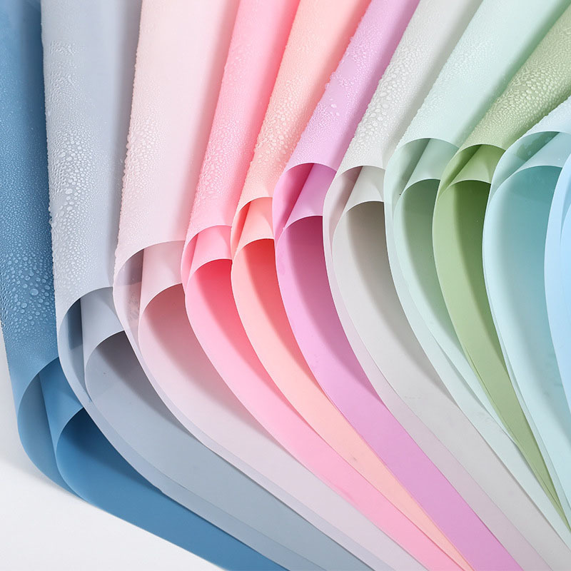 Papier papierowy w stylu Korean Flowing Glossowy papier Solidny kolor zagęszczony matowy wodoodporny papier Kwiatowy bukiet opakowanie Pakowanie 230530