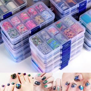 Papier d'emballage Nail Transfer Foil Papier Autocollant Designer Set Nail Art Decal Fleurs Adhésif Tropic Starry Nail Décoration Accessoires Wraps 230617