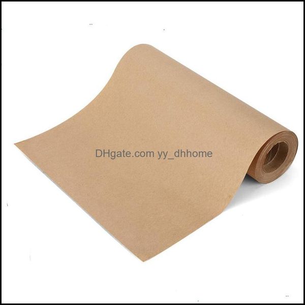 Papier d'emballage d'emballage Office School Business Industrial Brown Kraft Roll 12 pouces X100 pieds naturel recyclable pour Craft Gift Wrap Jk2102