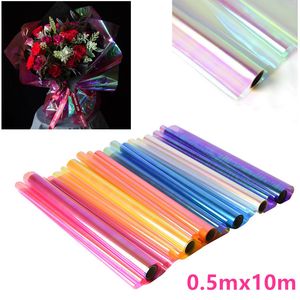 Verpakking Papier Regenboog Cello Bloem Bloemen Inpakpapier Snoep Taart Cookie Verpakking Ambachtelijke Geschenkverpakking Kleurrijke Cellofaanrol 230714