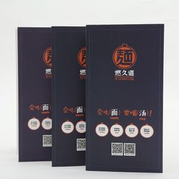 Verpakkingsdrukservice Fabrikant op maat gemaakte opvouwbare flyer-menuflyerpromotie afdrukbare brochurecatalogus drievoudige boekjesafdrukservice