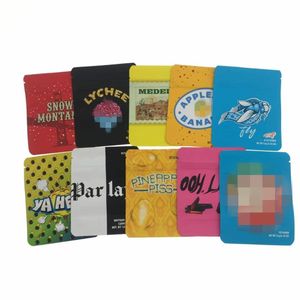 Paquet Sac d'emballage Gelatti Sacs vides California SF 3,5 g Mylar Blanc Runtz MINNTZ London Pound Touch Skin Childproof Gary Payton paquet