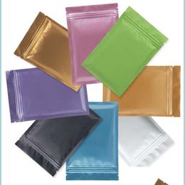 Verpakkingszakken 100 pc's/lot Plastic aluminiumfolie Pakket Bag Colorf Verpakking Zelfvolle thee Voedsel Snack Opslag Drop Delivery Office DHOI5