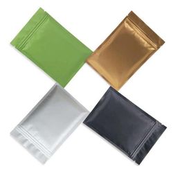 Bolsas de embalaje 100 uds/bolsa de Mylar con cierre resellable de Color bolsas de papel de aluminio para almacenamiento de alimentos bolsas de embalaje de plástico Ijdal