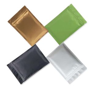 Verpakkingszakken 100 stks/kleur Hersluitbare Zip Mylar Bag Voedselopslag Aluminium Foliefassen Plastic Pakjes zakjes