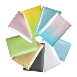 Sacs d'emballage 100pcs / lot papier d'aluminium sac en plastique alimentaire épicerie odeur pochette anti-odeur Colorf Recy stockage vente au détail goutte bureau de livraison Schoo Otnrp