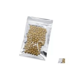 Sacs d'emballage en plastique transparent feuille d'aluminium refermable fermeture à glissière sac d'emballage alimentaire stockage pour zip poly pochettes refermer serrure mylar drop de dhj2p