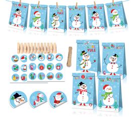 Bolsas de embalaje Kraft Paper Oil Christmas Snow Man de nieve Fruta de dulces Packaging Drop entrega otgsv