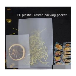 Verpakkingszakken Limited Real Packaging Gift Frosted Bag Small PE doorzichtige vlakke zakken 5cm16 cm dikker plastic voedsel 100 pcs drop deli dhldh