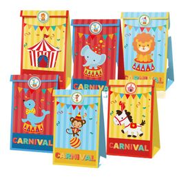 Sacs d'emballage Mexique Cirque Éléphants Carnaval Fête Sac Anniversaire Bonbons Cadeau Papier 22X12X8Cm Drop Delivery Otqp8