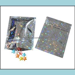 Sacs d'emballage Office School Business Industrial Glittery Aluminium Foil Zipper Réutilisable Food Zipp Er Storage Packaging Bag Mylar Self Sealab