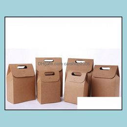 PACKING BAGS Office School Business Industrial Brown Kraft Paper met handvat opvouwbare handtassen T DHXK9