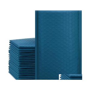 Sacs d'emballage Emballage 50pcs bleu marine poly bulle mailers sac pour petites entreprises enveloppes livraison directe école de bureau industriel Dhuwt