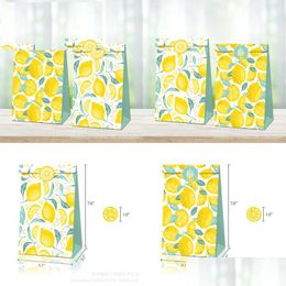 Sacs d'emballage sac en papier citron hawaïen fête de mariage anniversaire bonbons cadeau livraison directe Ot1Uo