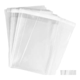 Bolsas de embalaje Bolsa de plástico Sellado a prueba de polvo Transparente Grueso Autosellado Gota Entrega Oficina Escuela Negocios Industrial Dhfml
