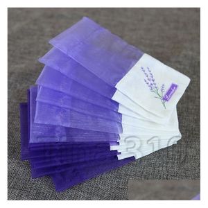 Verpakking Zakken Paarse Netzak Organza Lavendel Zakje Diy Gedroogde Bloem Pakket Bruiloft Cadeaupapier Vanille Bagt2I5436 Drop Delive Dh5Ql