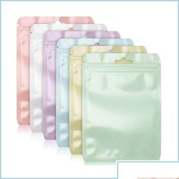 Bolsas de embalaje que se pueden volver a sellar a prueba de olores, planas, transparentes, para almacenamiento de alimentos, lámina de plástico Mylar para embalaje, recuerdo de fiesta Lx4933 Dro Otsq2