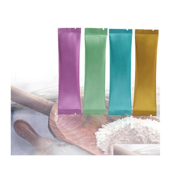 Sacs d'emballage auto-scellants conçus poches de papier d'aluminium coloré de sachets de sucre de thé au lait mini livraison de café bureau école busi Dhvkw