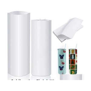 Sacs d'emballage Sublimation Shrink Wrap Sleeves Blanc Pour Skinny Tumbler Regar Wine Film Drop Delivery Office School Business Industrial Dhovx