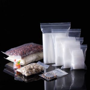 Sacs d'emballage sac de bijoux plus épais PE fermeture éclair réouvrable fermeture éclair joint pochette d'emballage de pièces de monnaie Transparent livraison directe