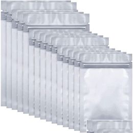 Sacs d'emballage en gros 100pcs papier d'aluminium scellant sac à fond plat métallique épaisse de stockage alimentaire aspirateur