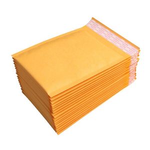 Sacs d'emballage en gros 100Pcs / Lots Enveloppes à bulles Enveloppes rembourrées Emballage Enveloppe postale Kraft 130X110Mm Drop Delivery Office S Dhica