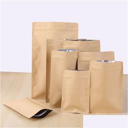 Sacs d'emballage en gros papier kraft Mylar stockage pochettes auto-scellantes papier d'aluminium sac d'emballage thermique LX0764 Drop Delivery Office School Dhqfs