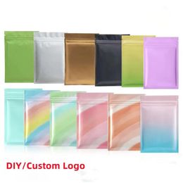 Sacs d'emballage en gros Mti Couleur refermable Zip Mylar sac de stockage des aliments feuille d'aluminium plastique odeur preuve pochettes 100 Pcs Drop livrer Dhnqa