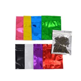 Sacs d'emballage en gros MTI couleur refermable Zip Mylar sac de stockage des aliments sacs en papier d'aluminium emballage en plastique pochettes anti-odeur Drop Del Dh3Qi