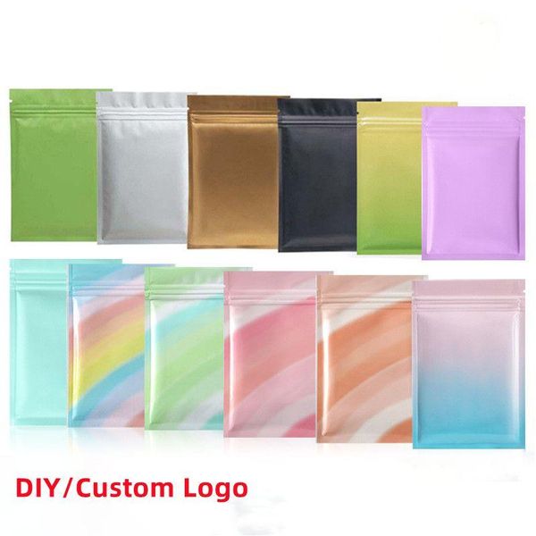 Sacs d'emballage en gros Mti Couleur Zip Mylar refermable Sac Stockage des aliments Feuille d'aluminium Pochettes anti-odeurs en plastique Drop Delivery Office Dhyag